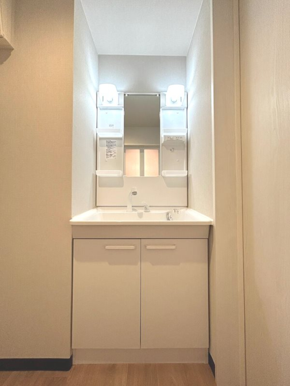 洗面台の収納も期待できそう。