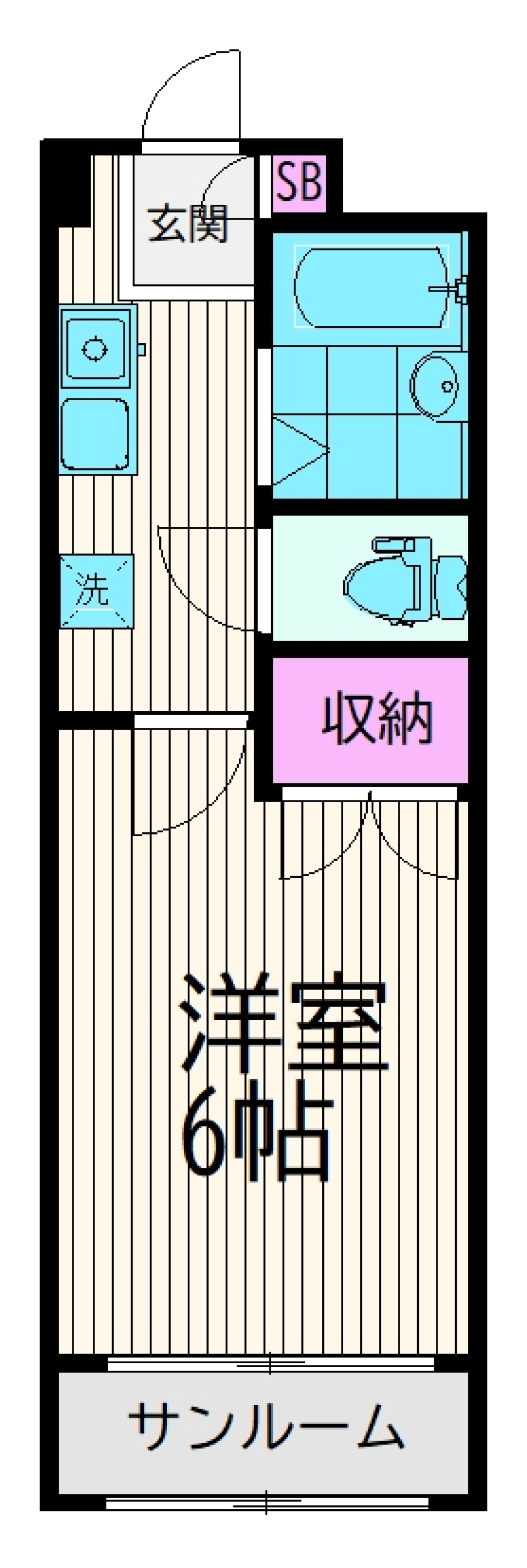 尾山台QSハイム　302号室［ペット可］の間取り図