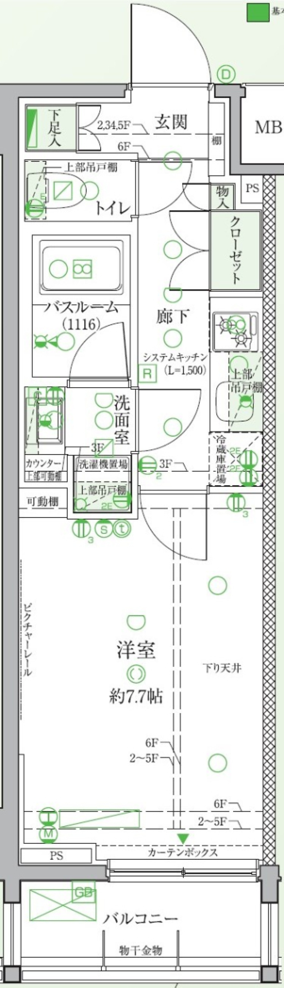 クレヴィスタ板橋西台Ⅱ　615号室の間取り図