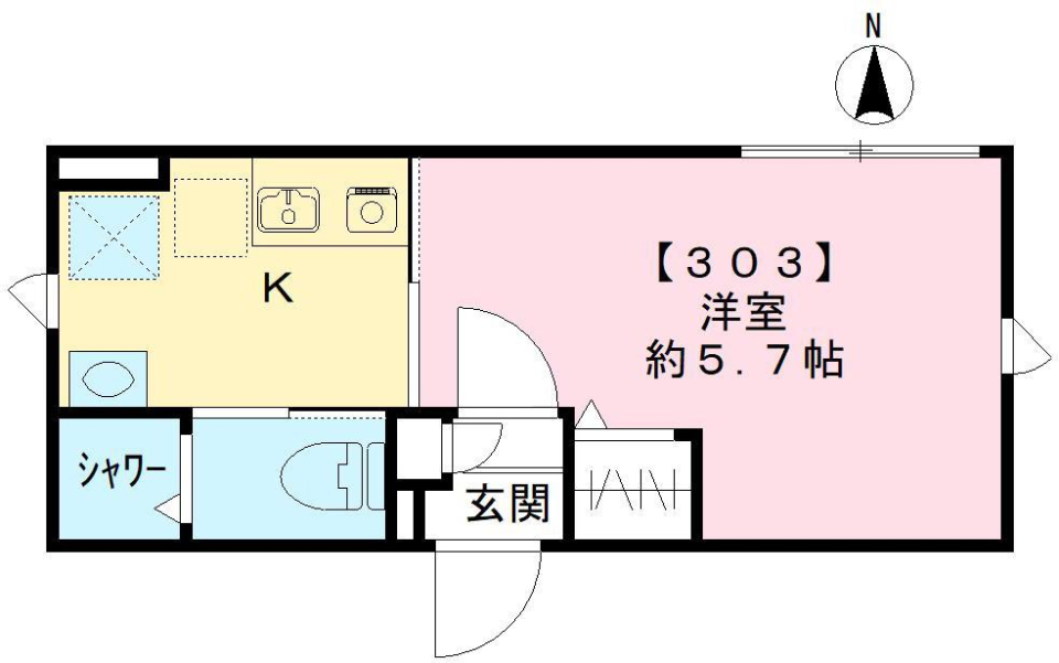 THE ROOM&rsquo;S 大森町駅前　303号室の間取り図
