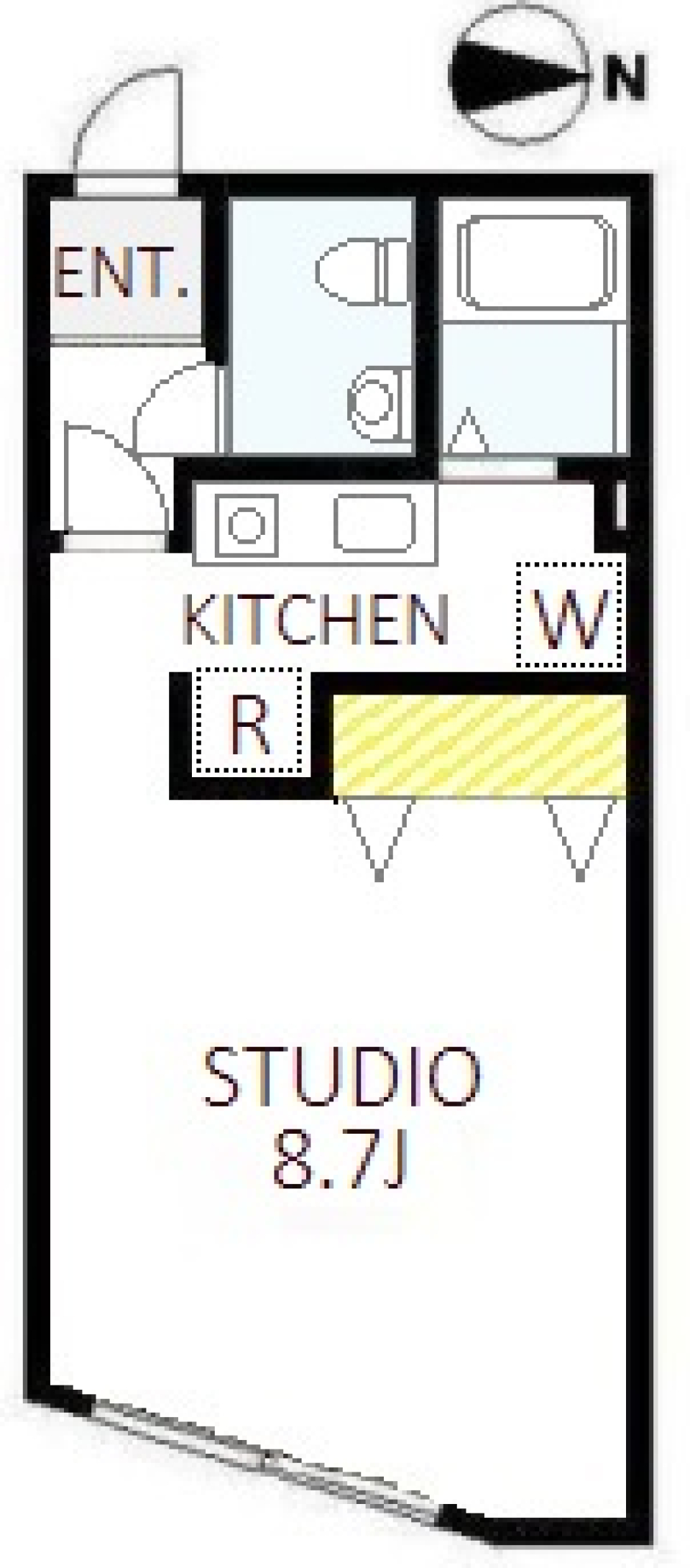 アーク神楽坂 207号室の間取り図
