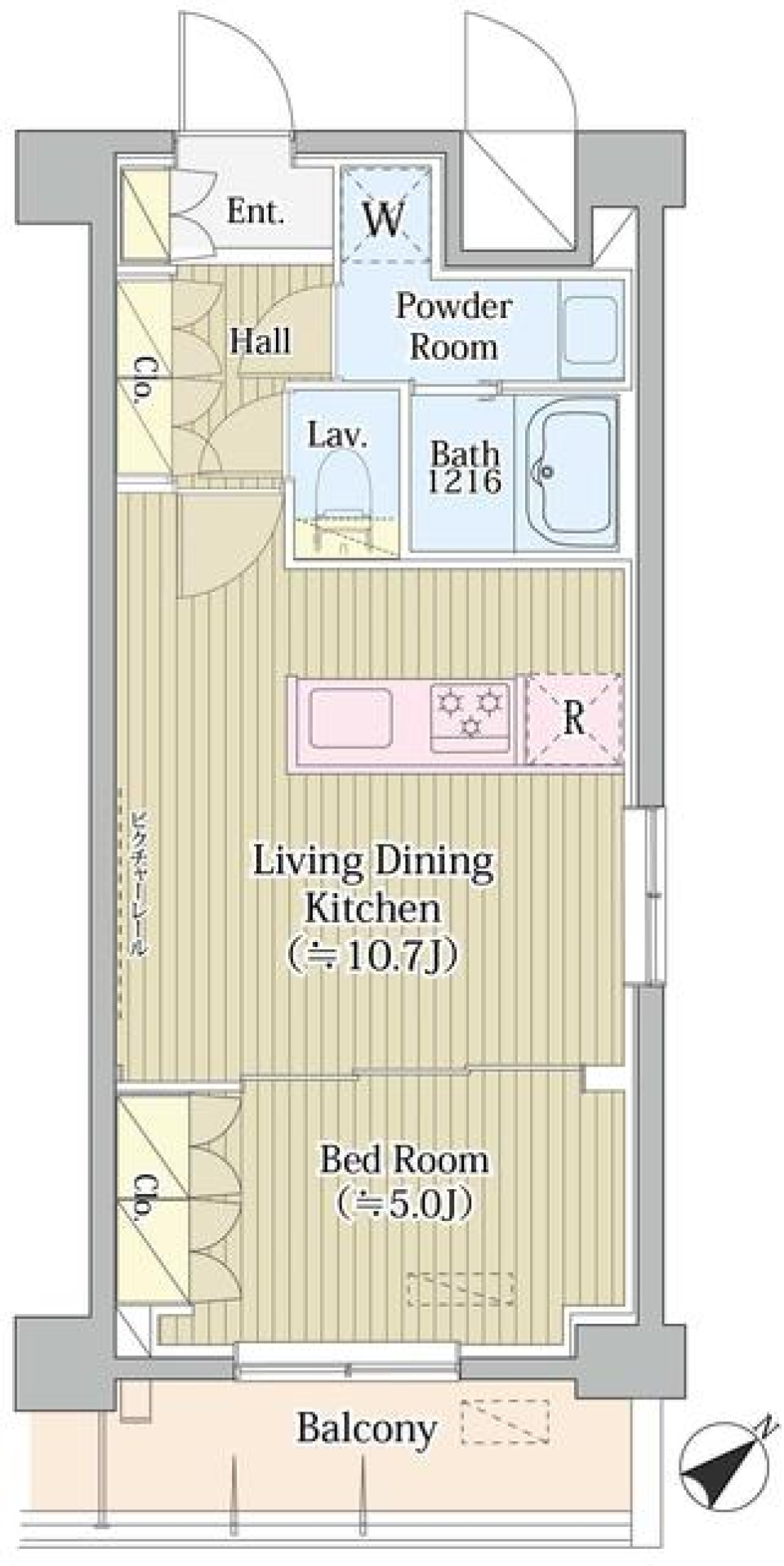 Ａｖｖｏｌｔｏ　Ｆｅｌｉｃｅ　蒲田Ｓｏｕｔｈ　413号室の間取り図