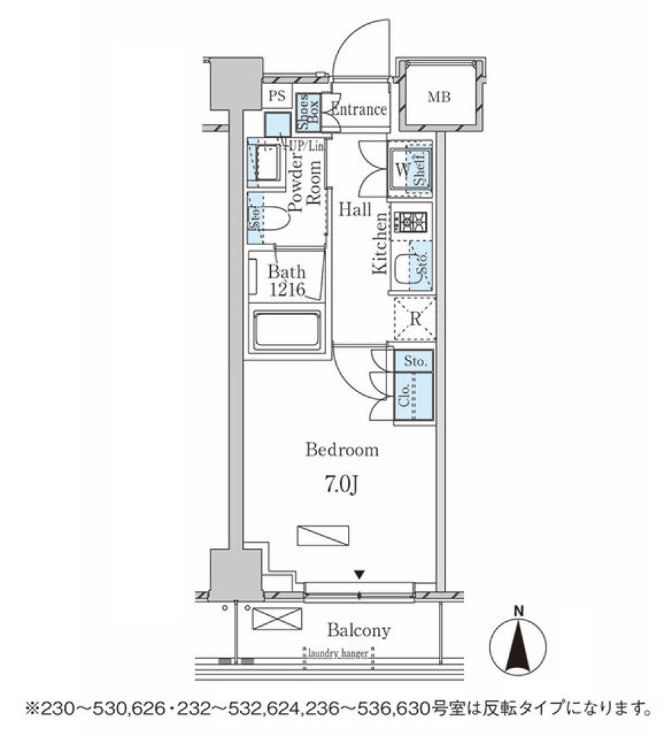 ラティエラ武蔵小杉　230号室の間取り図