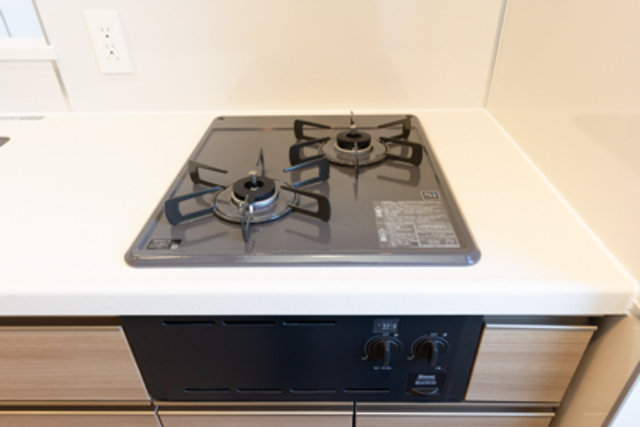 二口ガスコンロです。※写真は同タイプ住戸です。