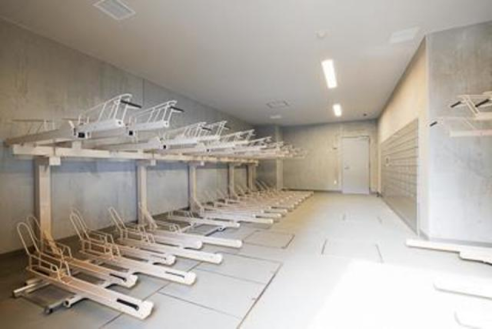 駐輪場はこちらに。