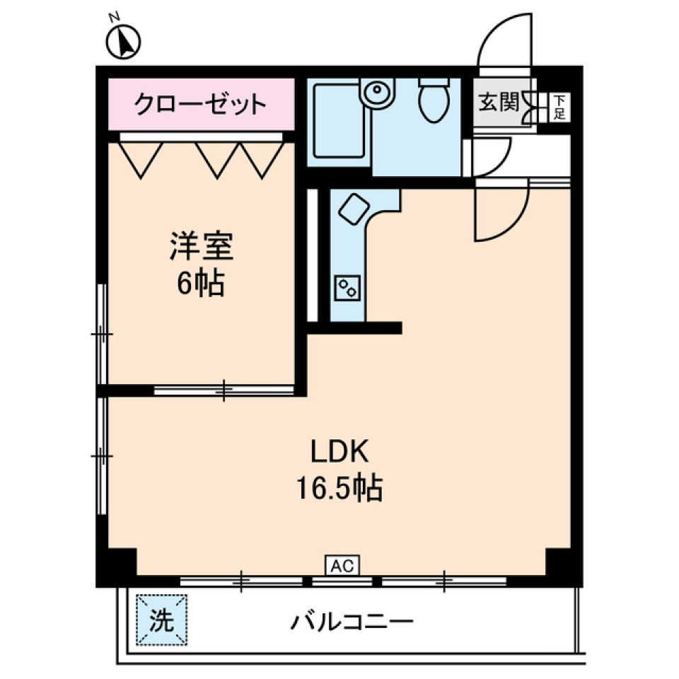 美野マンション　206号室の間取り図