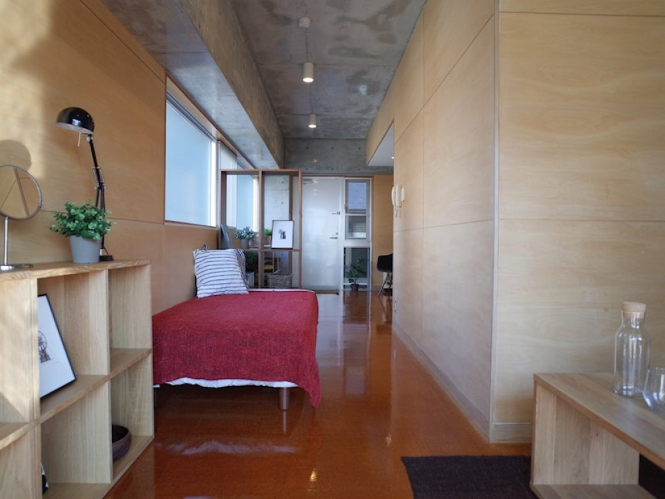 水回りを覗く居室部分は、コの字の形をしています。