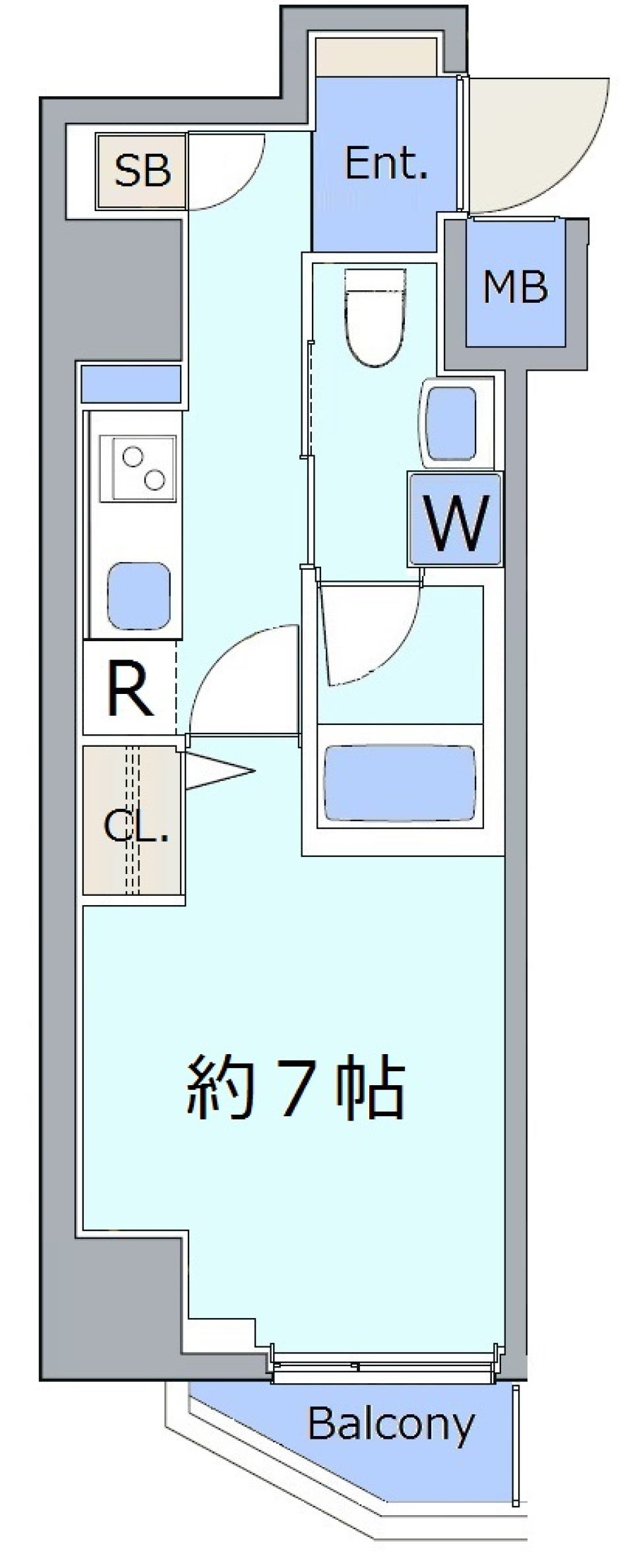 クレヴィスタ錦糸町　404号室［ペット可］の間取り図