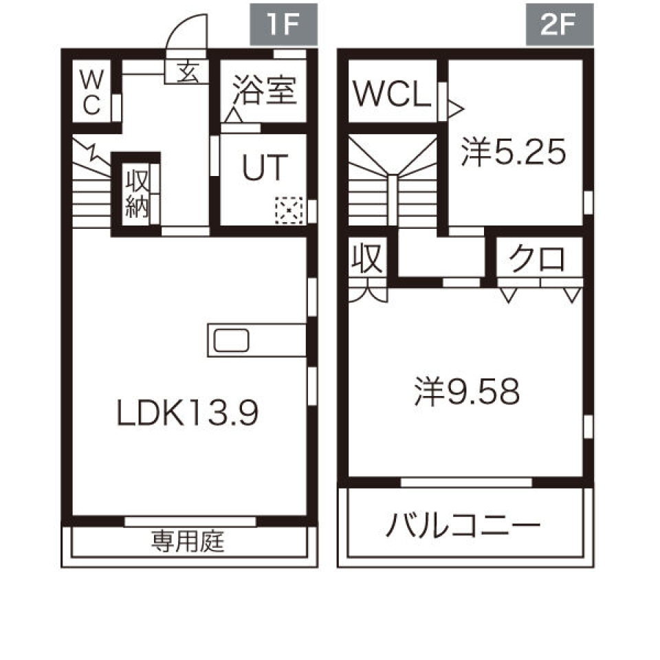 庭に咲く花［ペット可］の間取り図