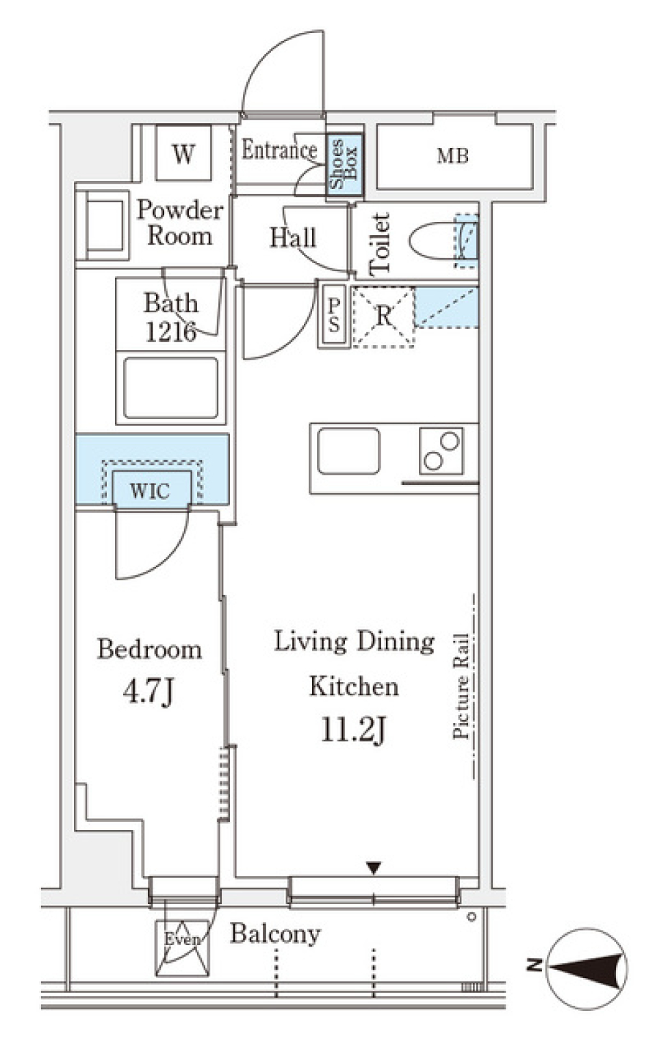 ラ・カーサ広尾 402号室の間取り図