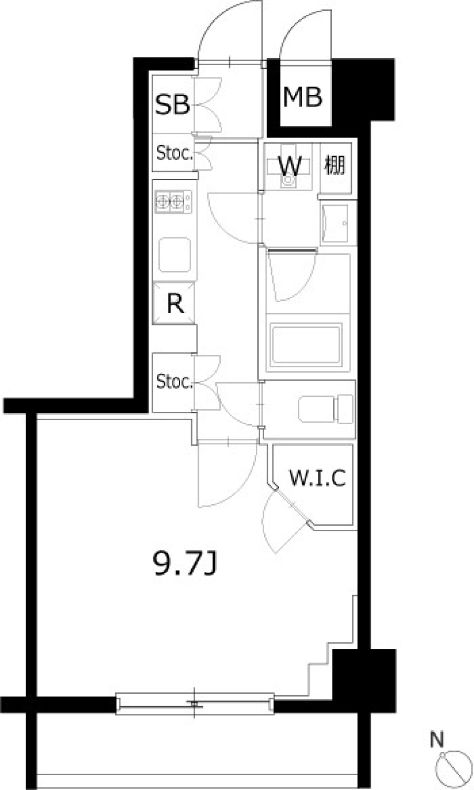 ケーディーエックスレジデンス豊洲　109号室の間取り図