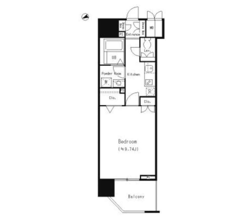 アーレア戸越公園　1002号室の間取り図