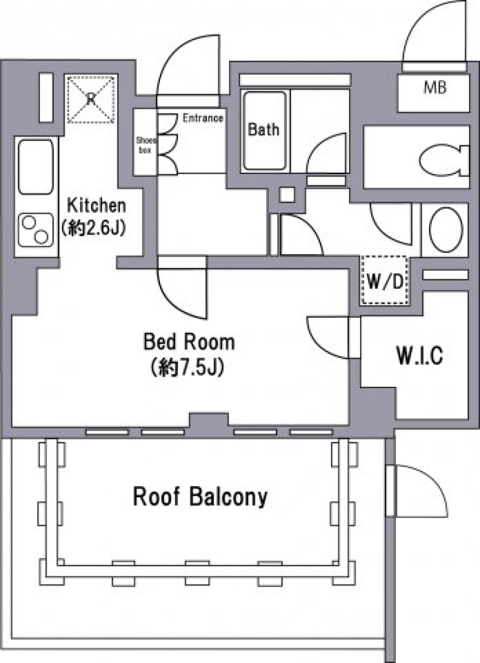 プライムアーバン用賀　314号室［ペット可］の間取り図