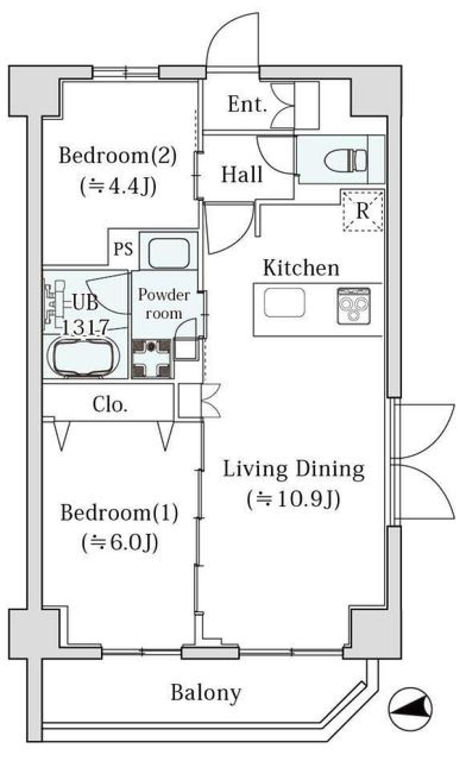 ｌｅ　Ｓｕｄ　&alpha;　405号室［新築］の間取り図