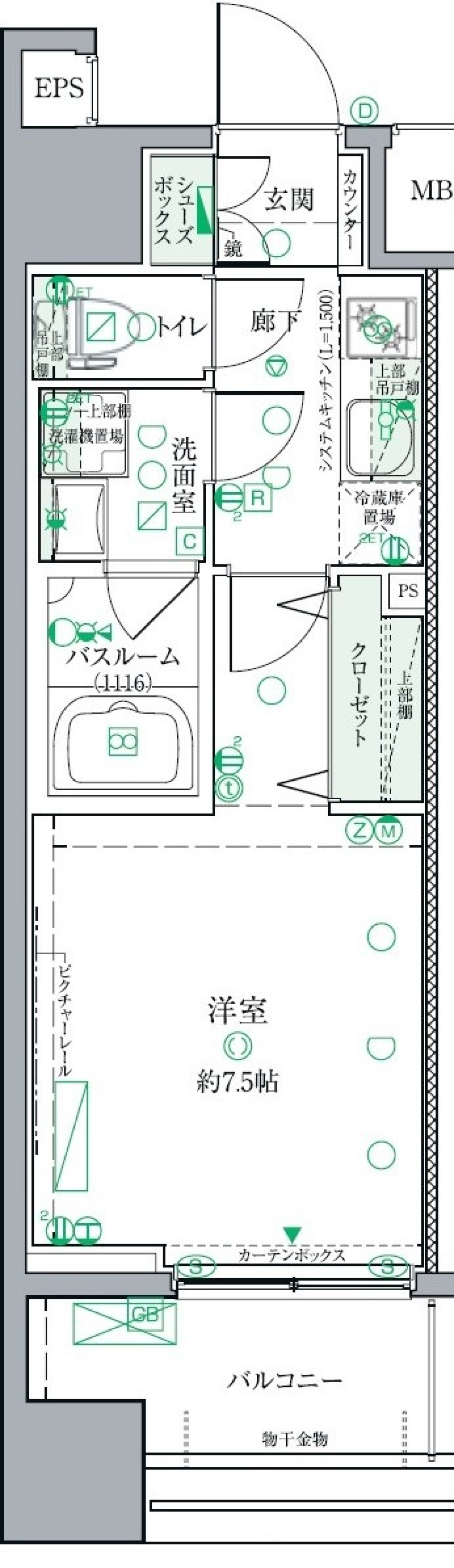 クレヴィスタ王子　404号室［ペット可］の間取り図