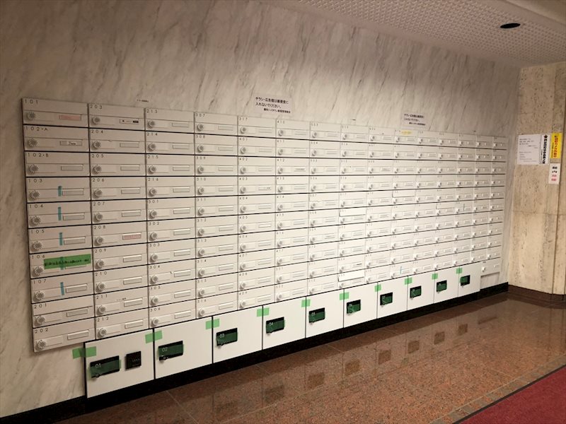 共用部のポスト、圧巻です&hellip;！