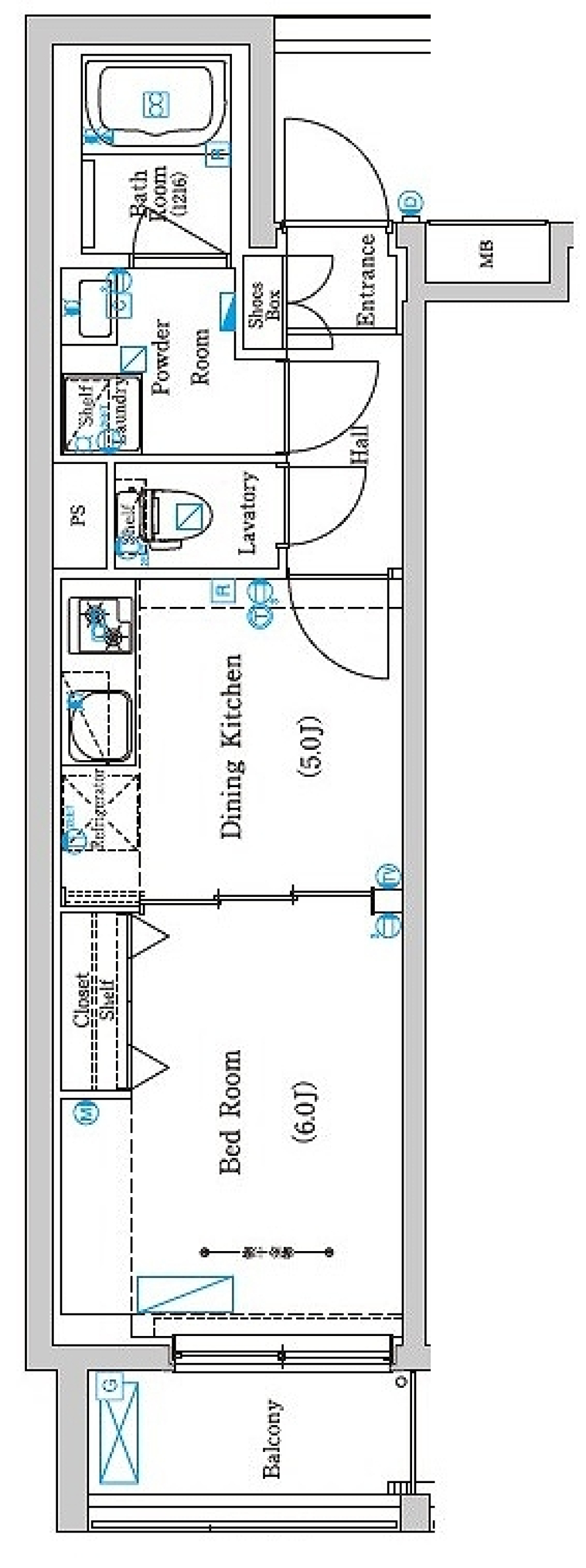 ラフィスタ方南町　210号室［ペット可］の間取り図