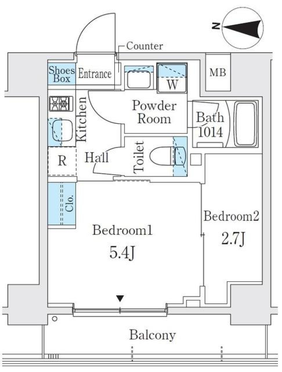 ヴァンクール菊川駅前　503号室の間取り図