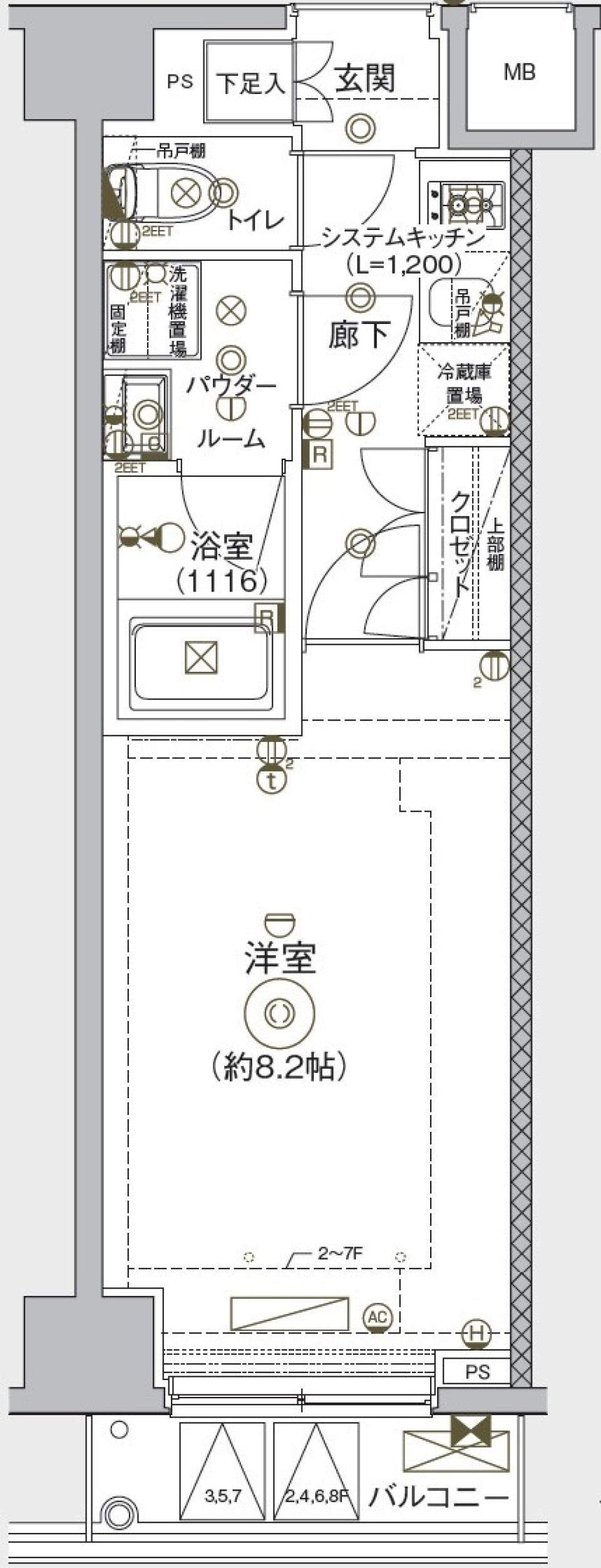 クレヴィスタ練馬平和台　603号室の間取り図