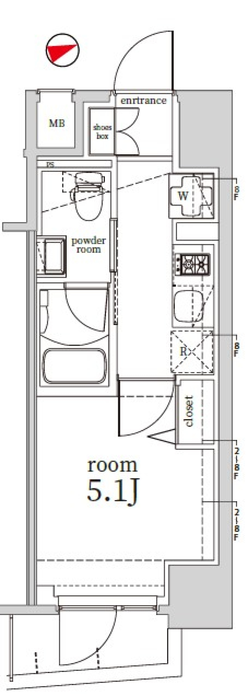 Log戸越／ログ戸越 602号室［ペット可］の間取り図