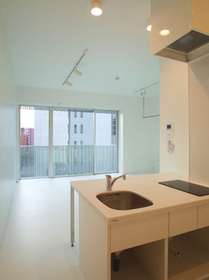 玄関を入ってすぐのこの景色が、お部屋の景色を一望できるこのアングルです。