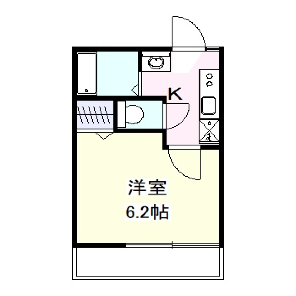 コーポ上荻　 201号室［ペット可］の間取り図