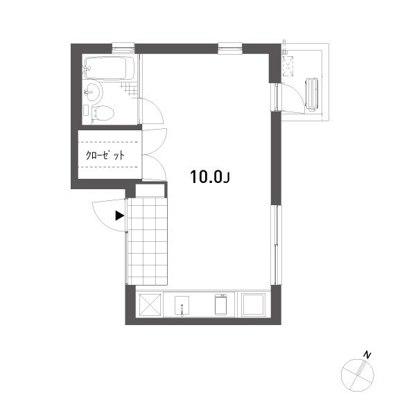 すっきりとしたワンルームです。