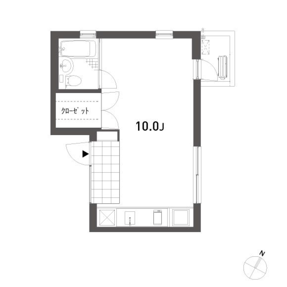 すっきりとしたワンルームです。