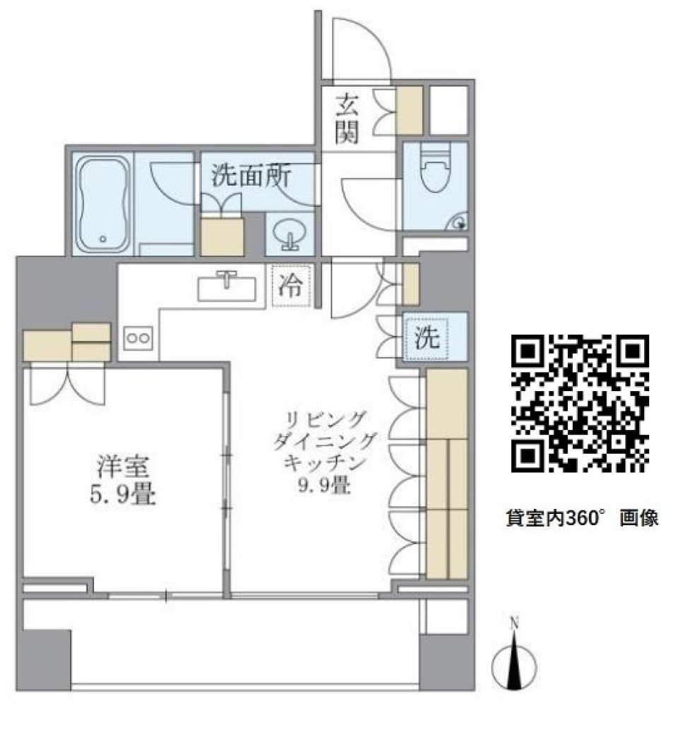 ＫＤＸレジデンス南麻布　306号室［ペット可］の間取り図