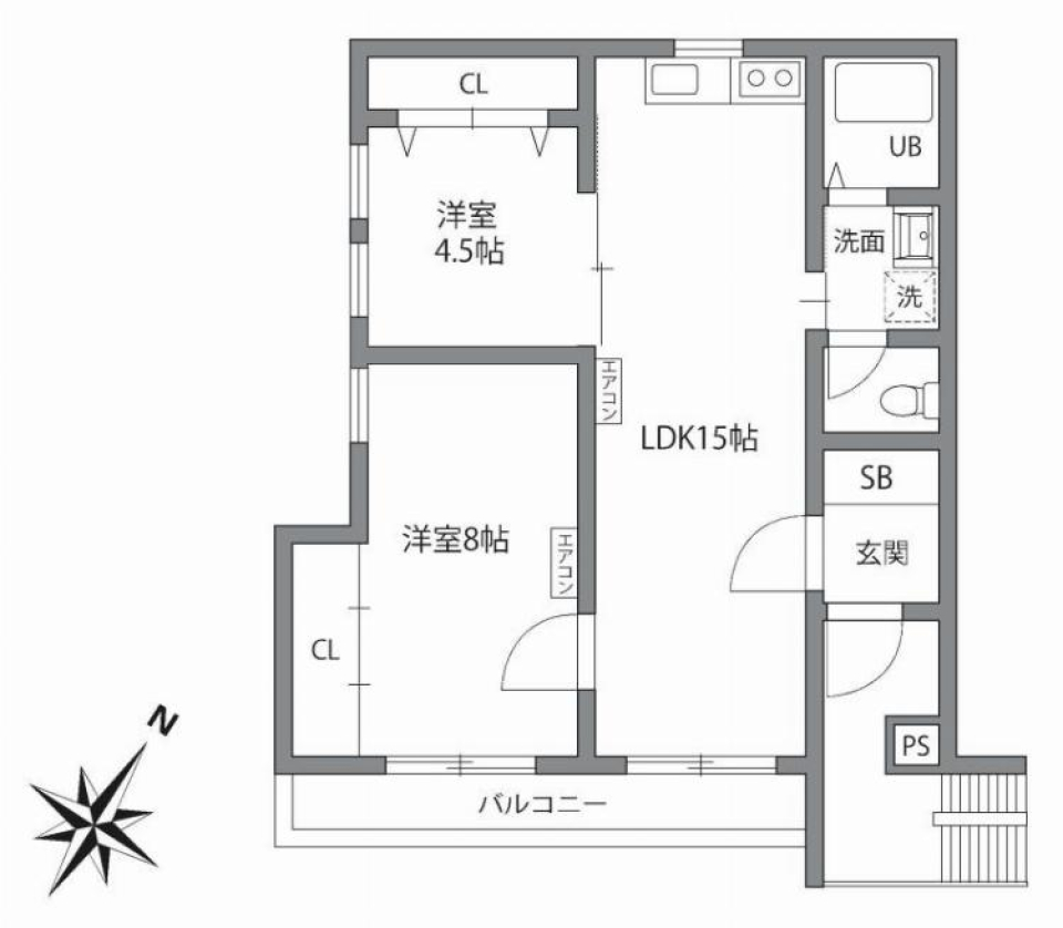 駅チカのゆとりの間取り図