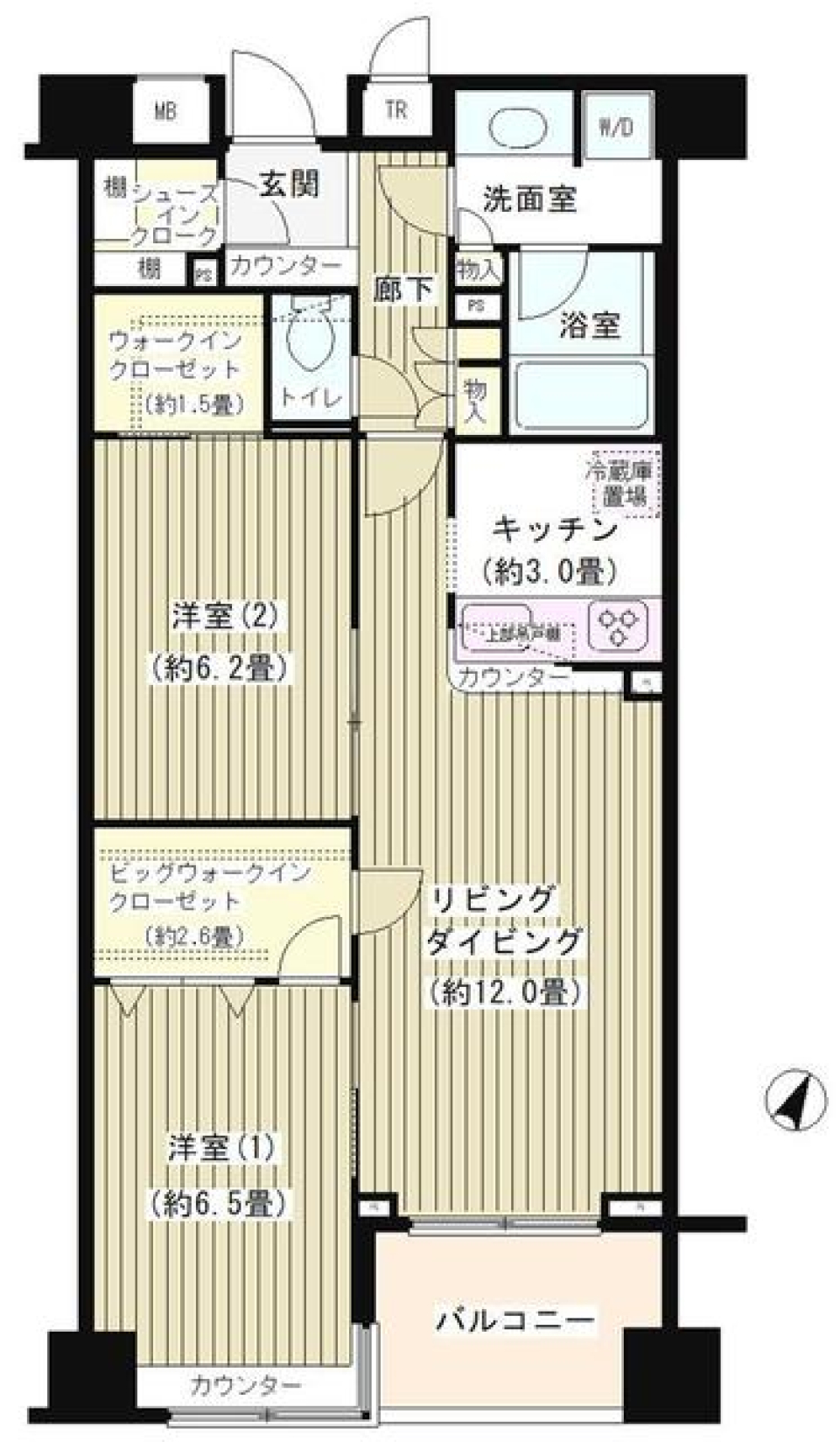 ＫＤＸレジデンス日本橋水天宮　1105号室の間取り図