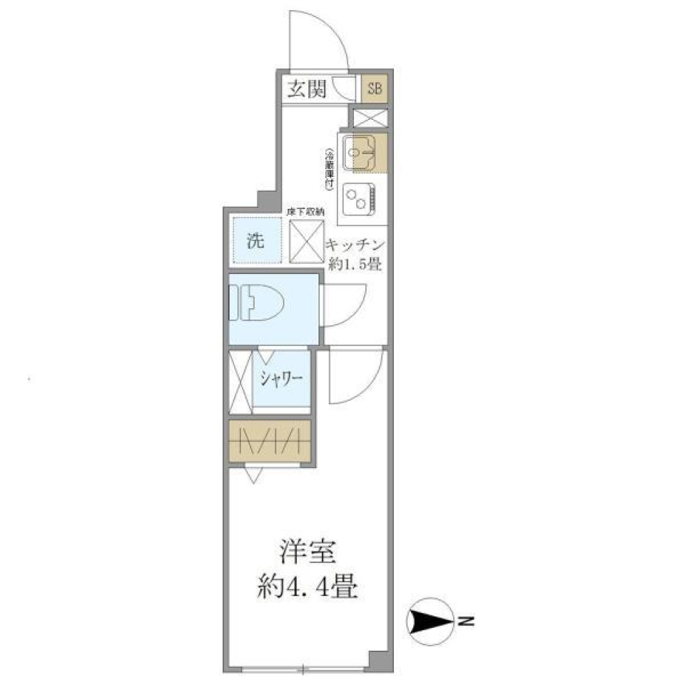Ｈｉｌｌ　Ｓｉｄｅ　Ｐｌａｃｅ　101号室の間取り図