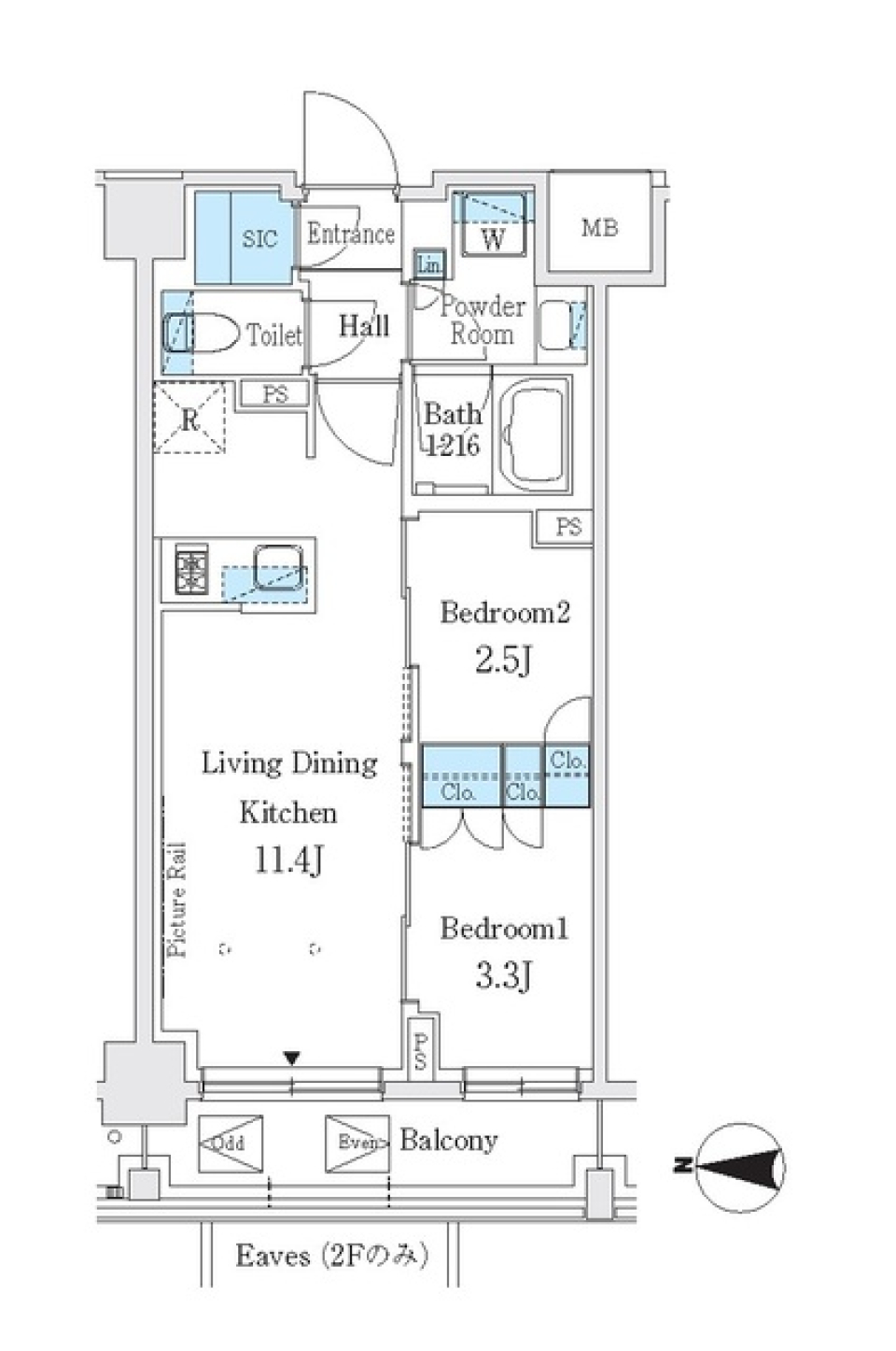 Ｊ．ＧＲＡＮ　Ｃｏｕｒｔ　品川西大井ＥＡＳＴ　319号室［ペット可］の間取り図