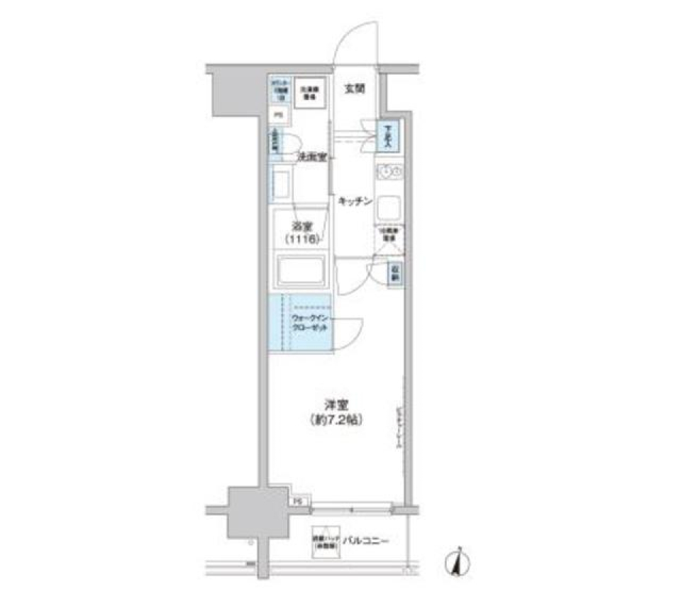 パークキューブ西新宿　1302号室の間取り図