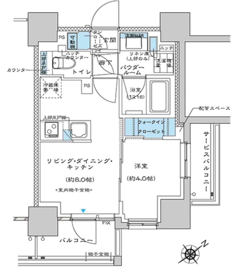 プレミスト板橋　404号室［ペット可］の間取り図