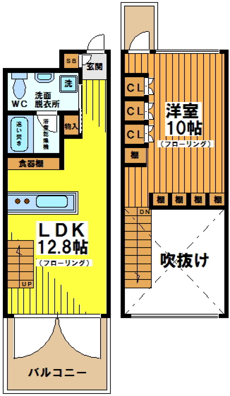 大きく息を吸い込んで［ペット可］の間取り図