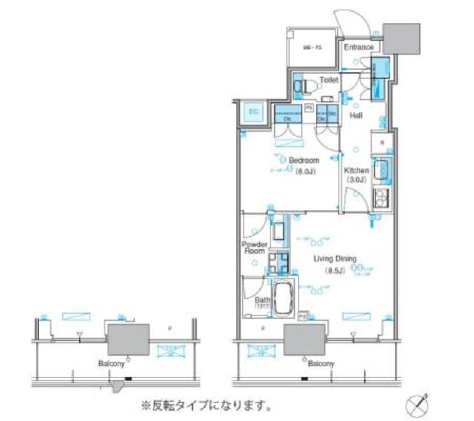 パークアクシス豊洲キャナル　904号室の間取り図