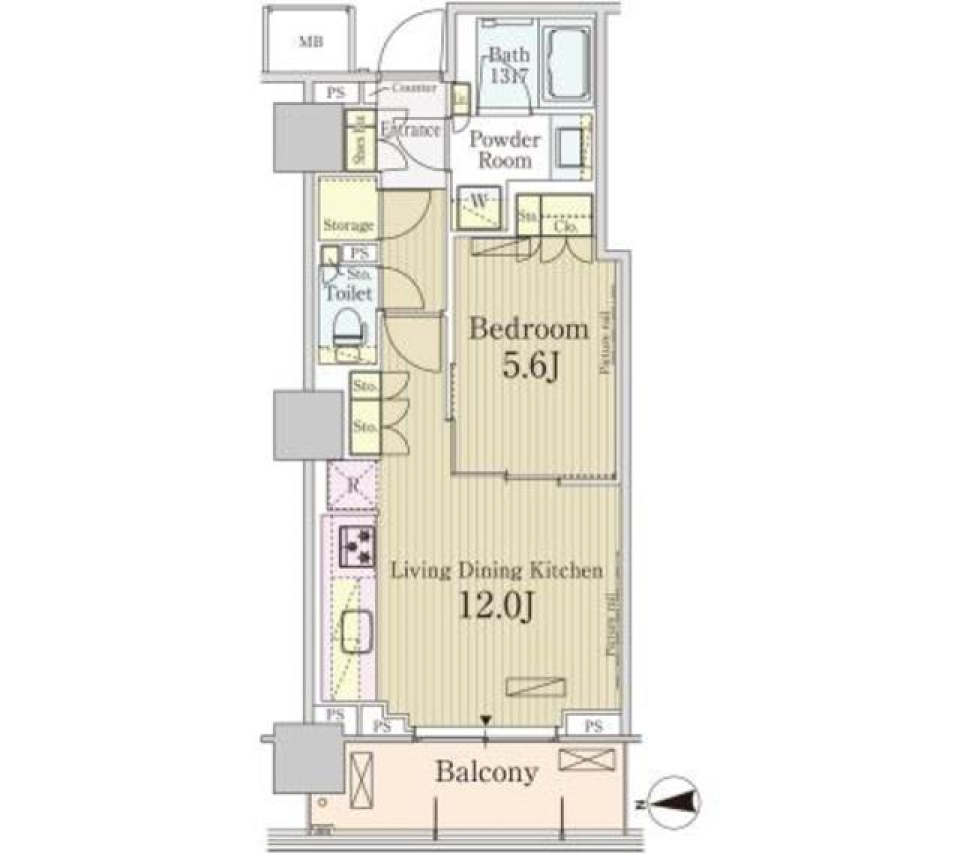 パークアクシス池田山　204号室［ペット可］の間取り図