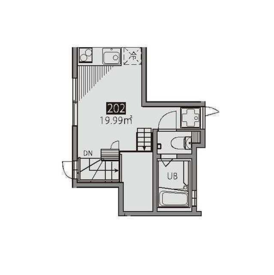 ピア仙川の森　202号室の間取り図
