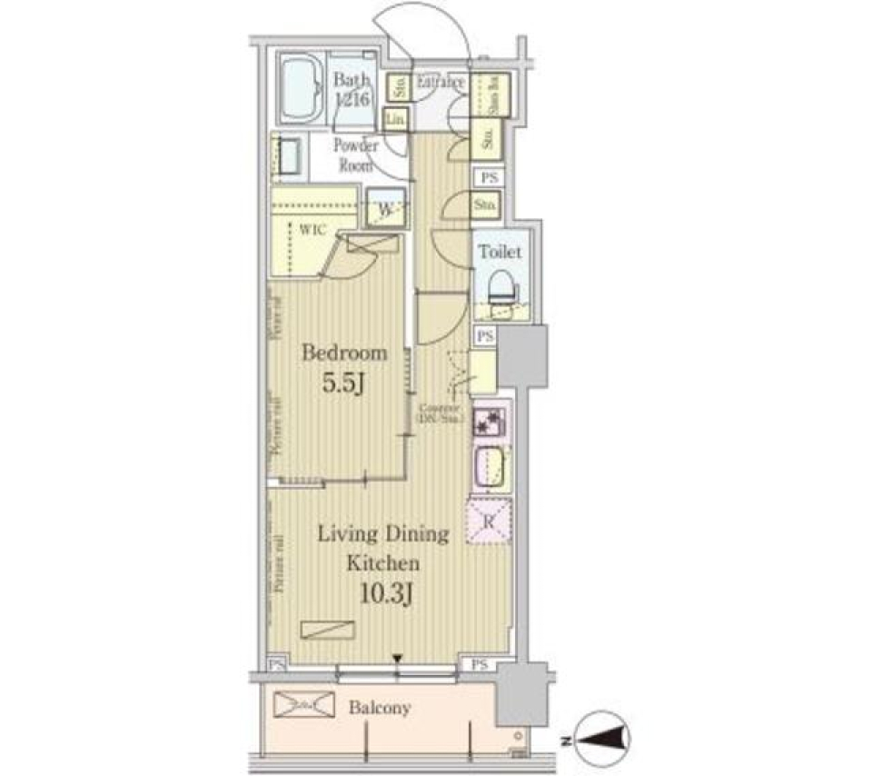 パークアクシス池田山　328号室［ペット可］の間取り図