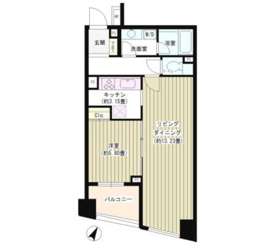 パトリス２６　203号室の間取り図