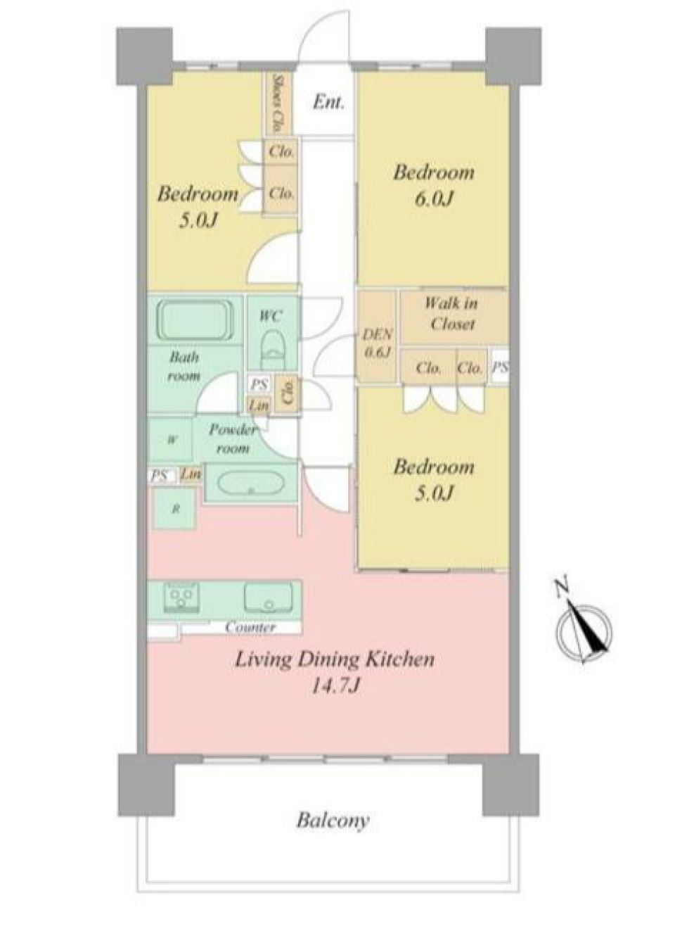 見上げる空も好きだから［ペット可］の間取り図