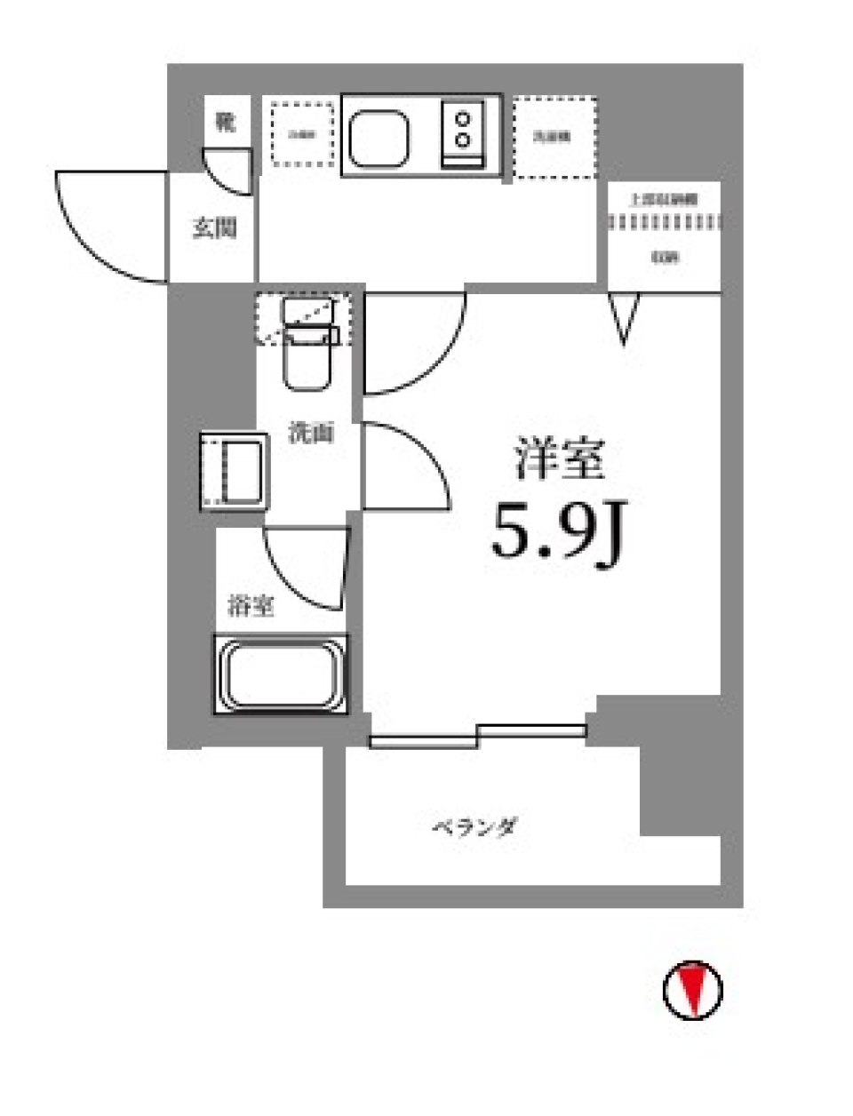 Log武蔵小杉／ログ武蔵小杉　804号室［ペット可］の間取り図