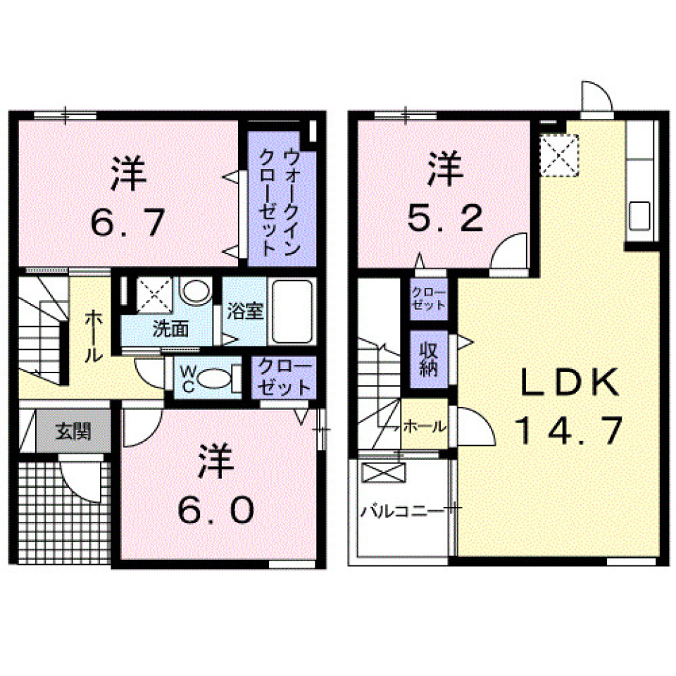 ギャラクシーＤ　101号室の間取り図