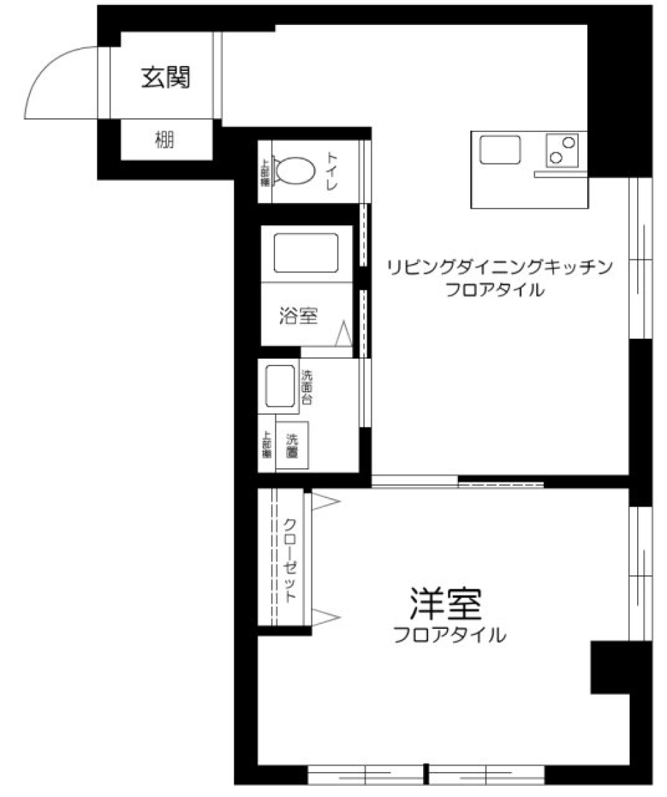 ガーデンヒルズ市ヶ谷　201号室の間取り図
