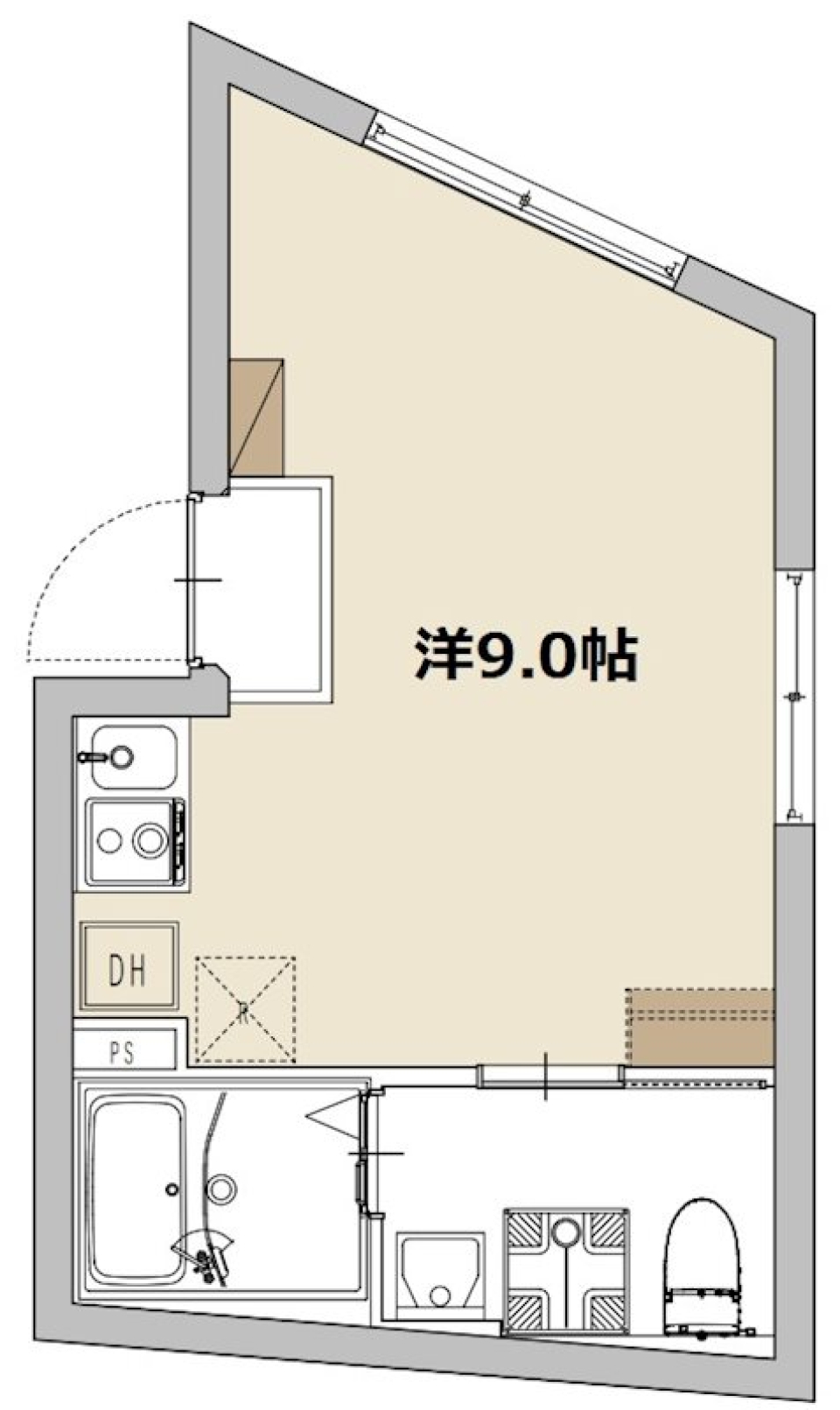 GRASPLUS上中里 402号室［ペット可］の間取り図