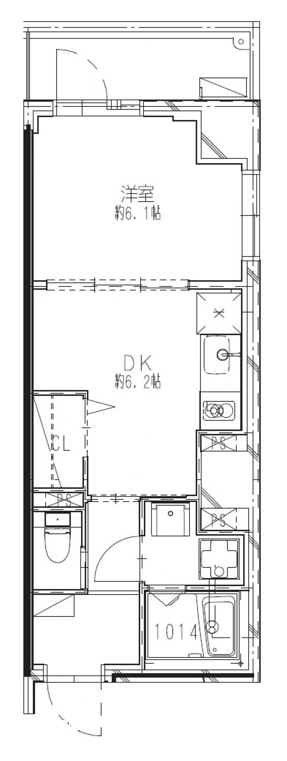 クレヴァンス両国SOUTH　402号室［ペット可］の間取り図