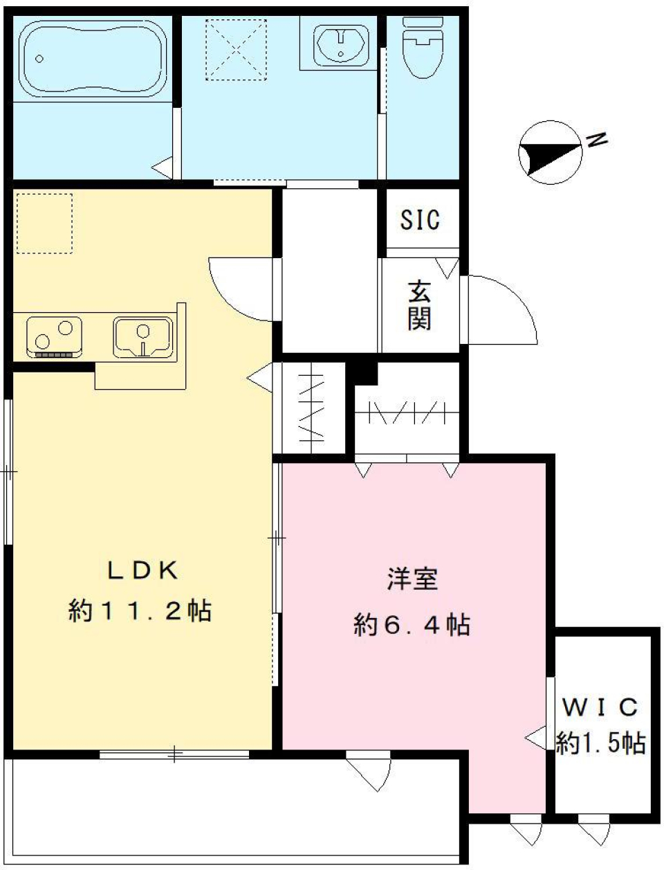 ベルフルーレ　202号室の間取り図