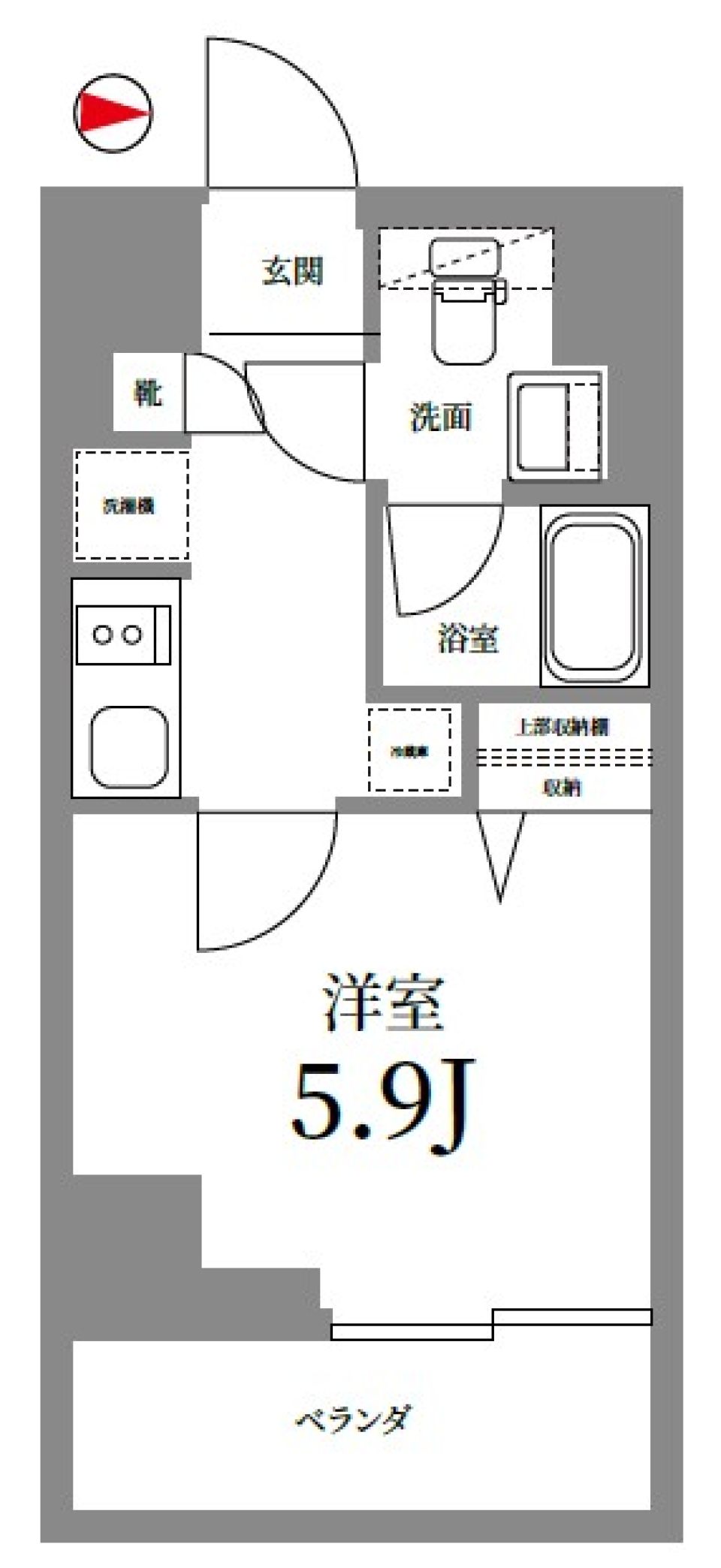 Log武蔵小杉／ログ武蔵小杉　502号室［ペット可］の間取り図