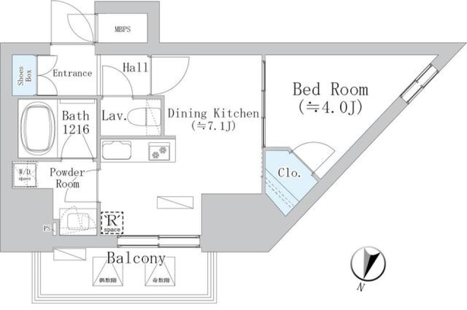 ウェスタ板橋仲宿　306号室の間取り図